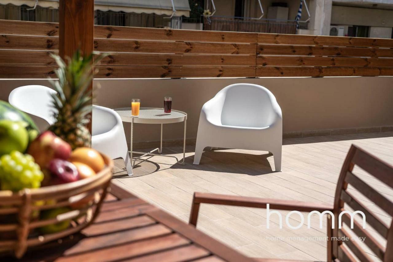 Nemeseos Ground Floor Homm Apartment With Roof Garden And Wading Pool Athen Exterior foto